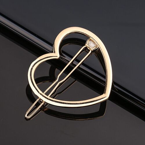 Chic Metal Geometric Hair Clip Round Triangle Barrettes Hair