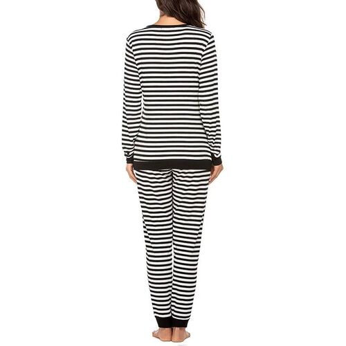 2023 Womens New Maternity Pajamas Striped Nursing Sleepwear