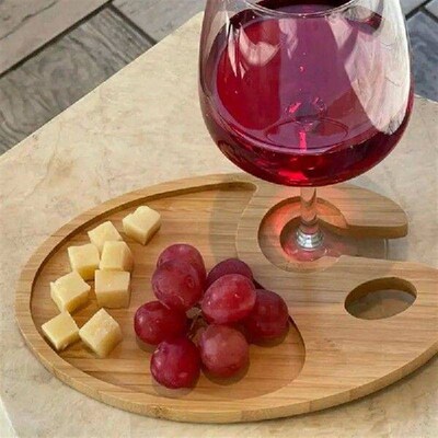 Wine Appetizer Plates With Glass Holder Appetizer Serving