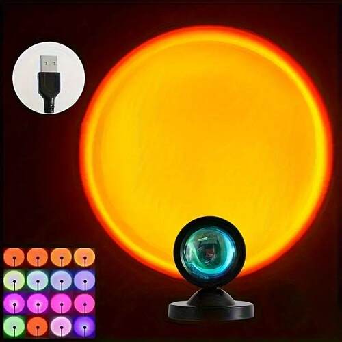 Sunset Light Projection LED Light with Remote Control, 16 Co