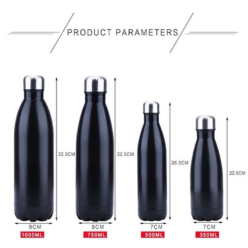 FSILE 350/500/750/1000ml Double Wall Stainles Steel Water Bo