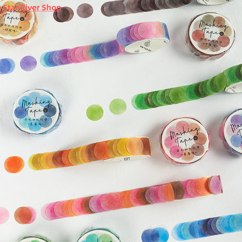 Infeel.me Colorful Washi Tape 100pcs Round Dot Stickers Crea