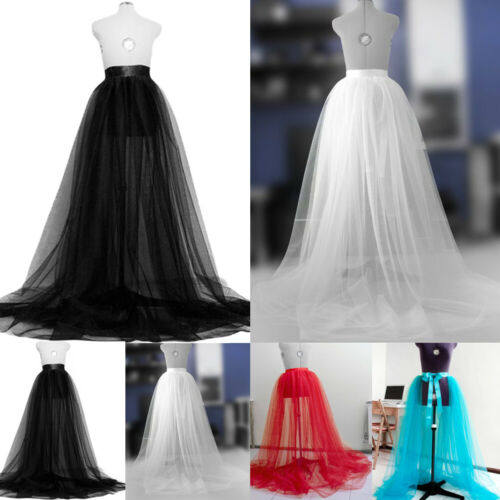 Fashion Women A-line Sheer Tulle Tutu Long Skirt Wedding Par
