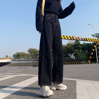 Jeans Women All-match Korean Style Mopping Trousers Denim Vi