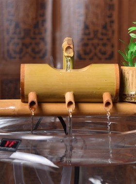 鱼缸上置水循环流水器瓷缸石槽圆形瓦缸养鱼增氧小型过滤泵