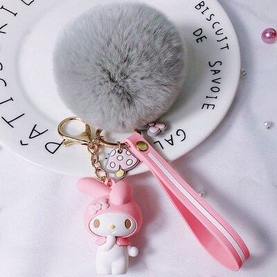 Kawaii Sanrio Plushie Keychain My Melody Cinnamoroll Kuromi