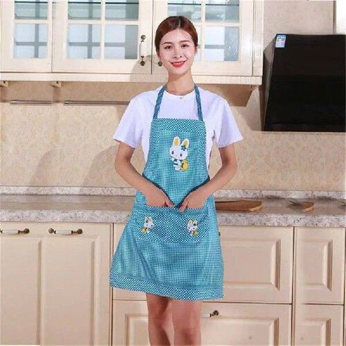 Cartoon Apron Grill Nail Salon Waiter Pockets Grid Kitchen