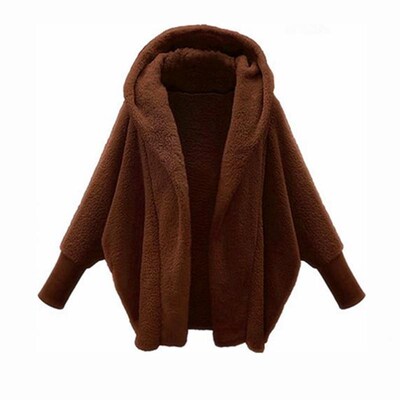 Autumn Plush Hooded Jacket Women Coats Winter Clothes Ladies