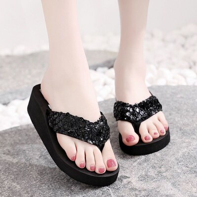 Outdoor Wedge Flip Flops AntiSlip Fashion Casual Thick Sole