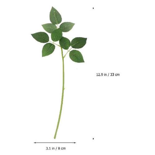 10 Pcs Flower Stems with Leaves Floral Decorations Branches
