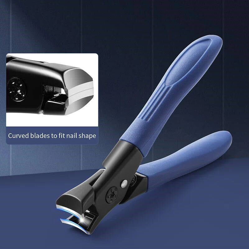 Large Opening Nail Clippers Gray Nail Trimmer Thick Nails fo - 实物图