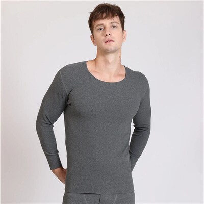 2pcs Winter Seamless Mens Long-sleeved Thermal Underwear Ma