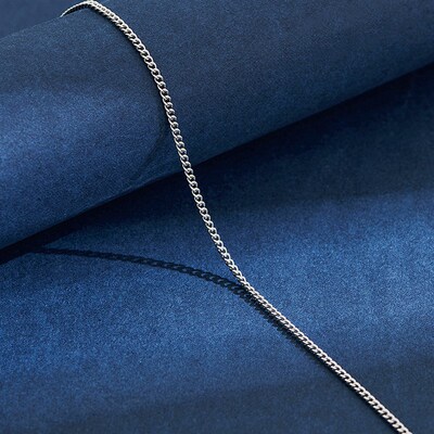 2mm Wide Stainless Steel Link Chain Necklace for Men and