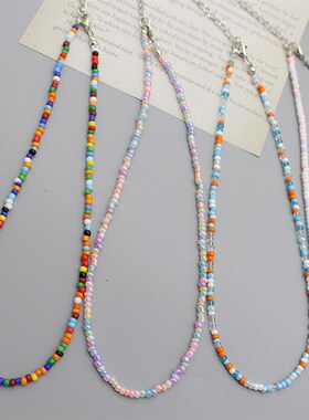 Simple Seed Beads Choker  Women Korean Fashion Charm Colorfu