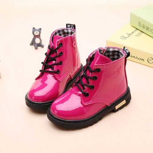 2023 New Winter Children Shoes PU Leather Waterproof Tide Bo