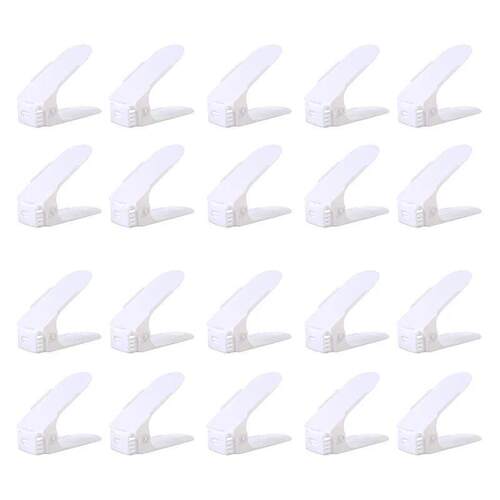 20/40pcs Plastic Shoe Rack - Space-Saving Organizer for Hall