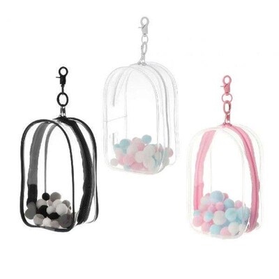 Clear Figure Display Bag with Keychain Collectibles Case