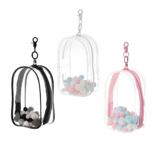 Clear Figure Display Bag with Keychain Collectibles Case