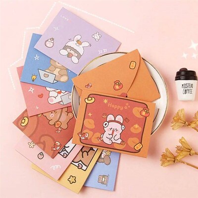 Bear Rabbit Blessing Thank Envelope Ins Cartoon Deoration Le