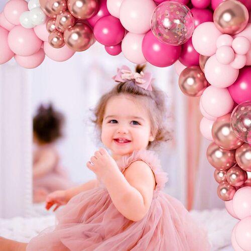 Pink Macaron Balloon Garland Arch Kit Wedding Birthday Party