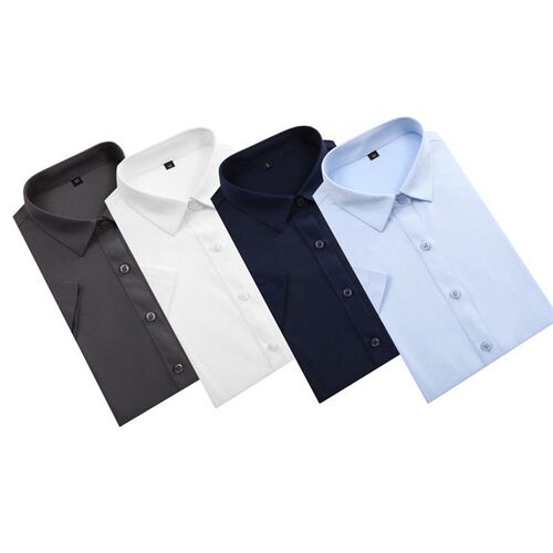 Navy Blue Tooling Shirt for Men and Women Short-sleeved Staf