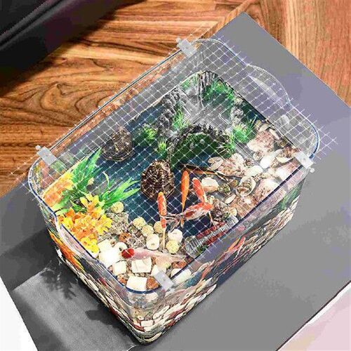 Aquarium Net Anti-jump for Fish Tank Artificial Moss