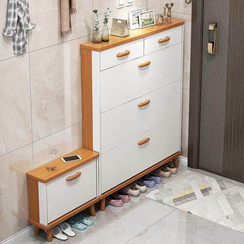 Shoe Rack with Cabinet Door Simple Doorway Dust-proof New Sh