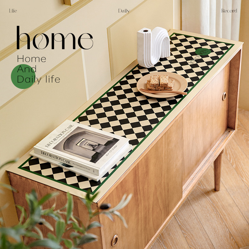 棋趣皮革边柜垫玄关鞋柜垫电视柜餐桌垫桌布防水防油免洗防烫,居家布艺,桌布,淘宝优惠券,粉丝福利购,淘宝优惠卷