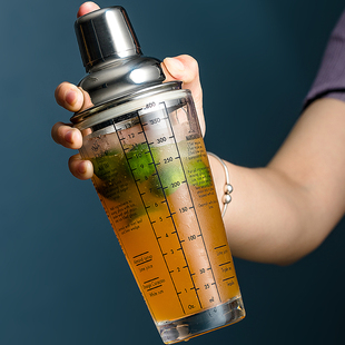 雪克杯奶茶店专用手摇调酒器套装摇杯量杯带刻度用具鸡尾酒调酒杯