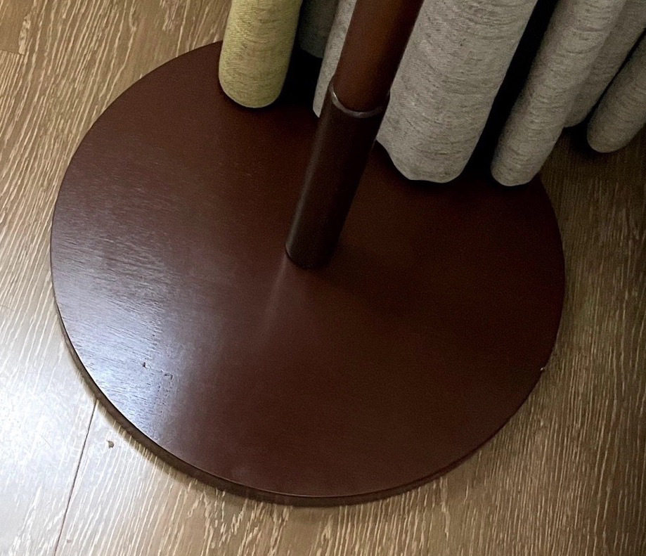 榉木实木圆盘底座衣帽架通用图片