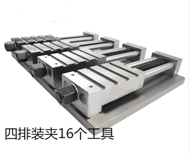 多工位铜公夹具 并列式虎钳16工位虎钳CNC石墨铜公夹具多功位夹具图片