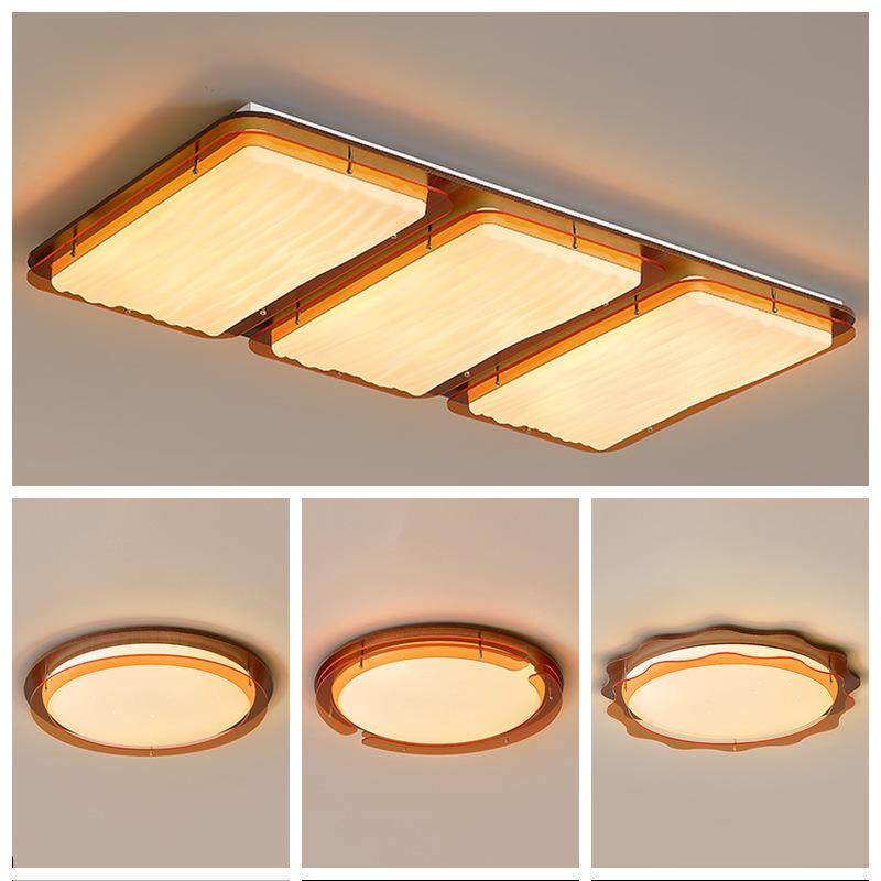 中古风卧室吸顶灯复古设计师意式极简茶色房间灯南洋风法式餐厅灯