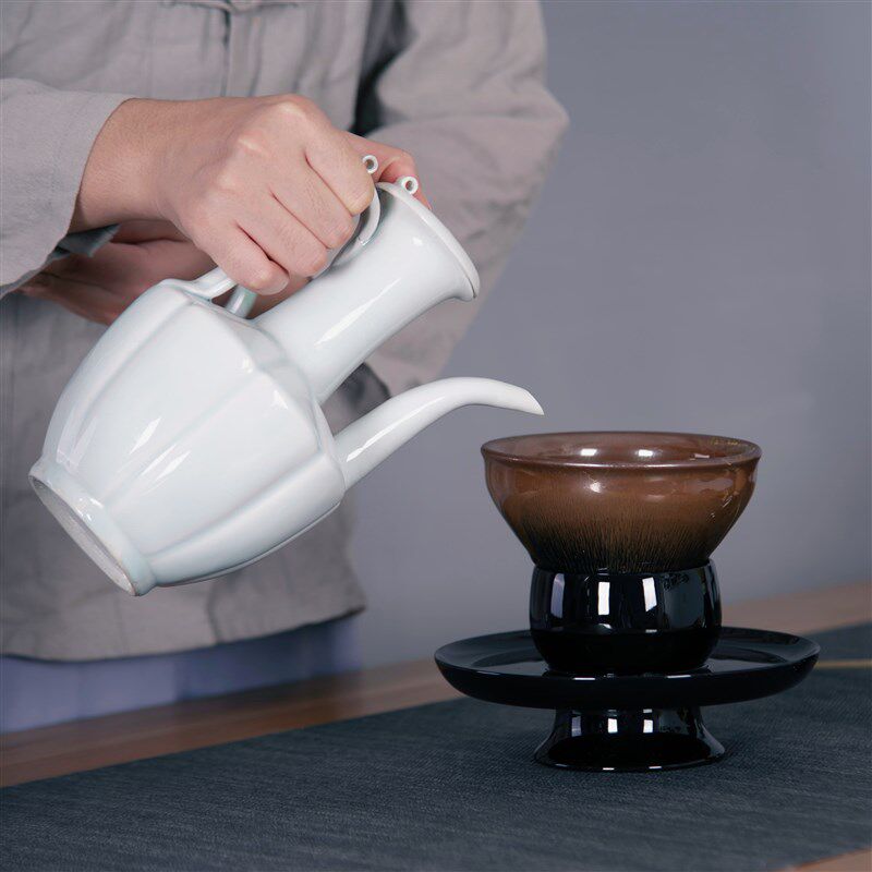 仿宋点茶汤瓶手执壶湖田窑影青釉陶瓷茶具斗茶比赛培训汤提点