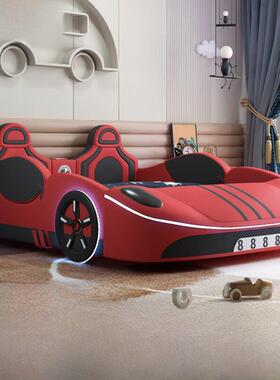 儿童床男孩女孩公主床1.5创意汽车1.2m创意卡通带护栏单人跑车床