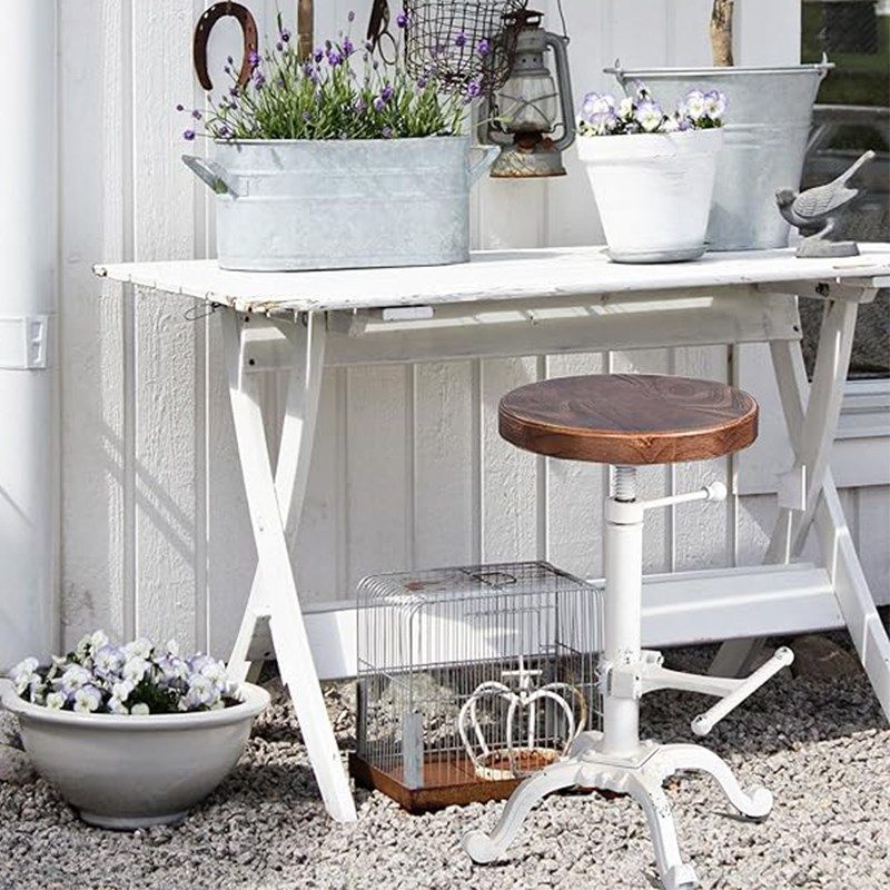 复古工业风创意铸铁吧台椅民宿家用餐椅咖啡厅升降高脚吧凳酒吧椅