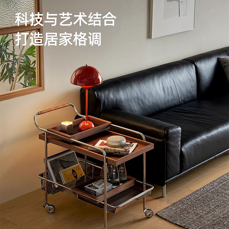 森岛手推车覆古可移动茶几实木斯堪的纳维亚沙发边桌小公寓客厅家,住宅家具,移动边几/推车,淘宝优惠券,粉丝福利购,淘宝优惠卷