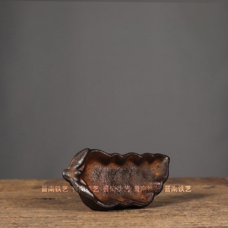仿古铁器叶子笔洗豌豆皮笔架复古工艺雅居茶舍案头文玩收藏摆件,家居饰品,桌面摆件,淘宝优惠券,粉丝福利购,淘宝优惠卷