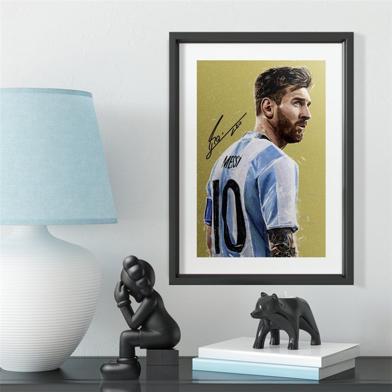 阿根廷梅西油画款实木装饰相框照片墙桌摆挂框摆件家居酒吧壁画,家居饰品,相框/画框,淘宝优惠券,粉丝福利购,淘宝优惠卷
