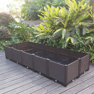 九度菜园宽80屋顶特大加厚种菜盆 树脂加深种植箱种菜箱 种菜设备