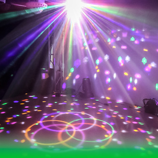 ktv灯光彩灯9色遥控魔球 酒吧迪厅舞台灯镭射LED七彩旋转七大声控