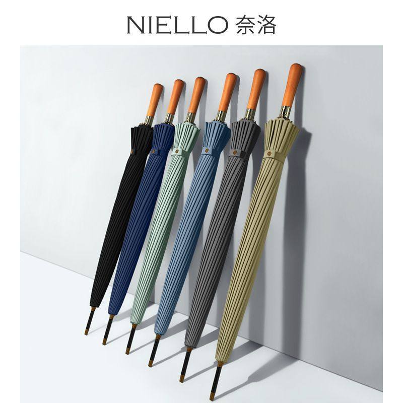 复古木柄24骨雨伞加固结实抗风加大号双人自动开长柄直杆伞男士,居家日用,伞,淘宝优惠券,粉丝福利购,淘宝优惠卷