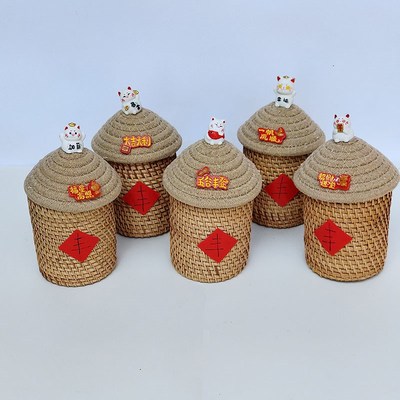 粮仓五谷丰登杂粮福运仓摆件乔迁新居办公室桌面布置装饰用品家居