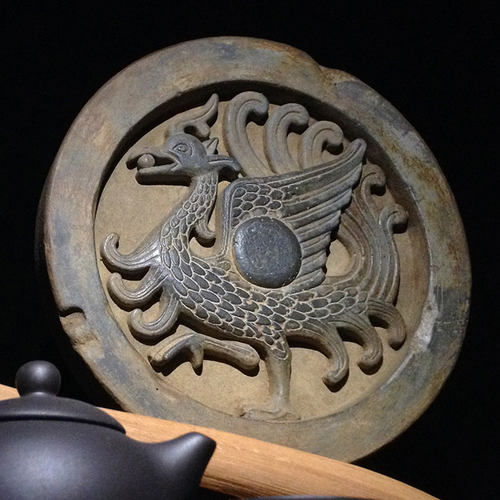 汉代朱雀瓦当古典客厅桌面古董仿古工艺品老物件办公室装饰小摆件 - 封面