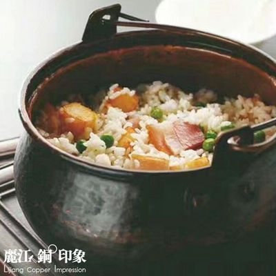 丽江铜印象紫铜锣锅铜锅焖饭云南洋芋火腿铜锅焖饭红铜锅紫铜锅