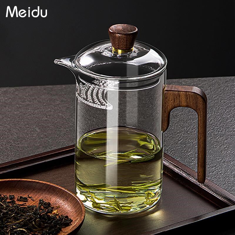 月牙杯耐热玻璃公道杯绿茶泡茶壶茶水分离家用过滤茶漏一体分茶器
