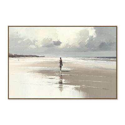 景现货手绘风简约现代抽客象画走廊肌理帆布画背景厅卧室挂15483