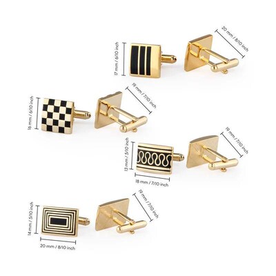 4 Pair Cufflinks For Mens With Gift Box Man Shirt Cufflinks