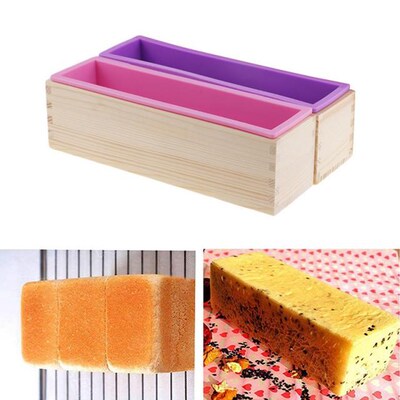 1PC Rectangular Soap Mold Silicone Loaf Mould With Flexible