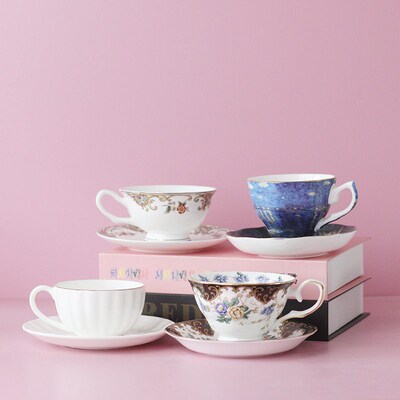 European Bone China ffee Cup Set British Afternoon Tea Set P