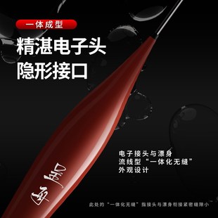 呈舟0.8水晶硬尾一体31高灵敏极细尾日夜两用咬钩变色电子夜光漂